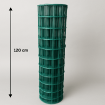 Rete plastificata saldata Metuje - verde - altezza 120 cm, maglia 100*50 mm, rotolo 25 m