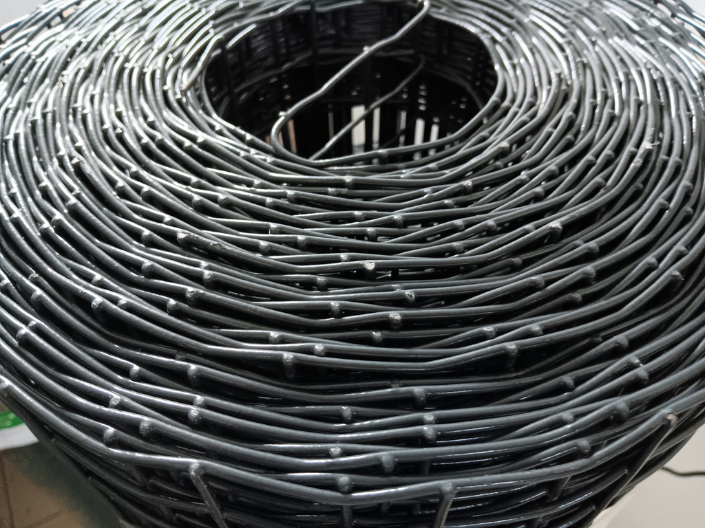 Rete plastificata saldata Metuje - antracite - altezza 150 cm, maglia 100*50 mm, rotolo 25 m
