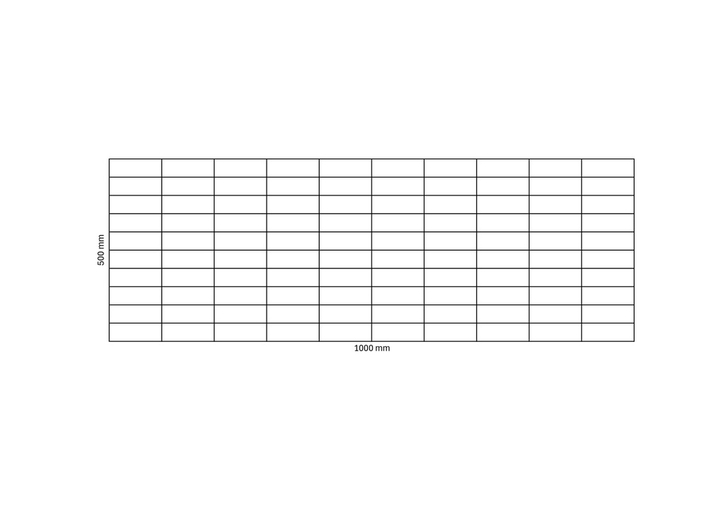 Rete gabbionata 1000x500 mm, maglia 100x50 mm