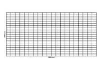 Rete gabbionata 2000x1000 mm, maglia 100x50 mm