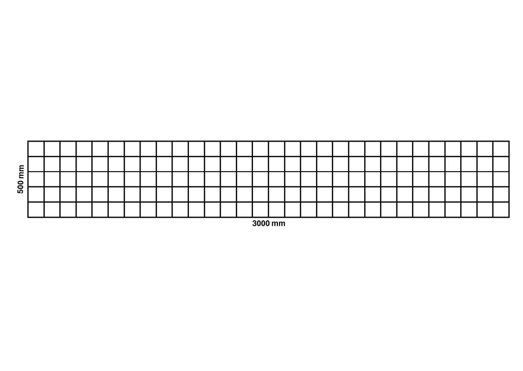 Rete gabbionata 3000x500 mm, maglia 100x100 mm
