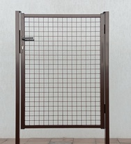 Cancello da giardino 940x1210 marrone - sinistra