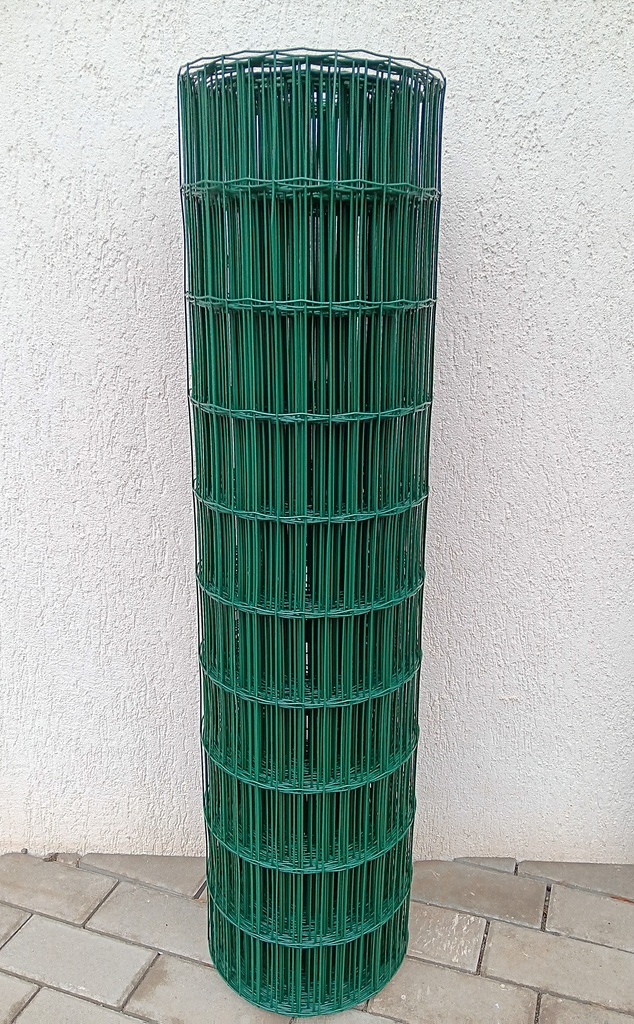 Rete plastificata saldata Metuje - verde - altezza 120 cm, maglia 100*50 mm, rotolo 25 m