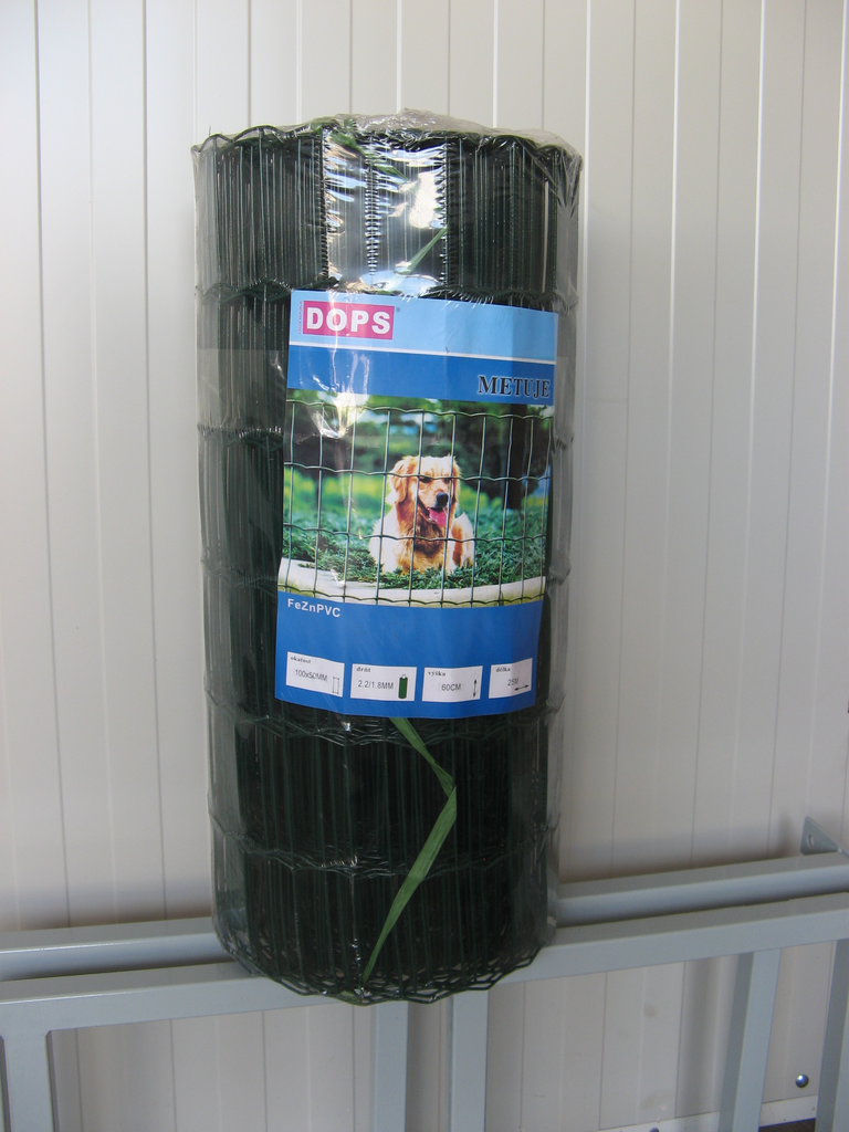 Rete plastificata saldata Metuje - verde - altezza 60 cm, maglia 100*50 mm, rotolo 25 m