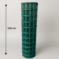 Rete plastificata saldata Metuje - verde - altezza 100 cm, maglia 100*75 mm, rotolo 25 m
