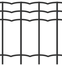 Rete plastificata saldata Metuje - antracite - altezza 180 cm, maglia 100*50 mm, rotolo 25 m