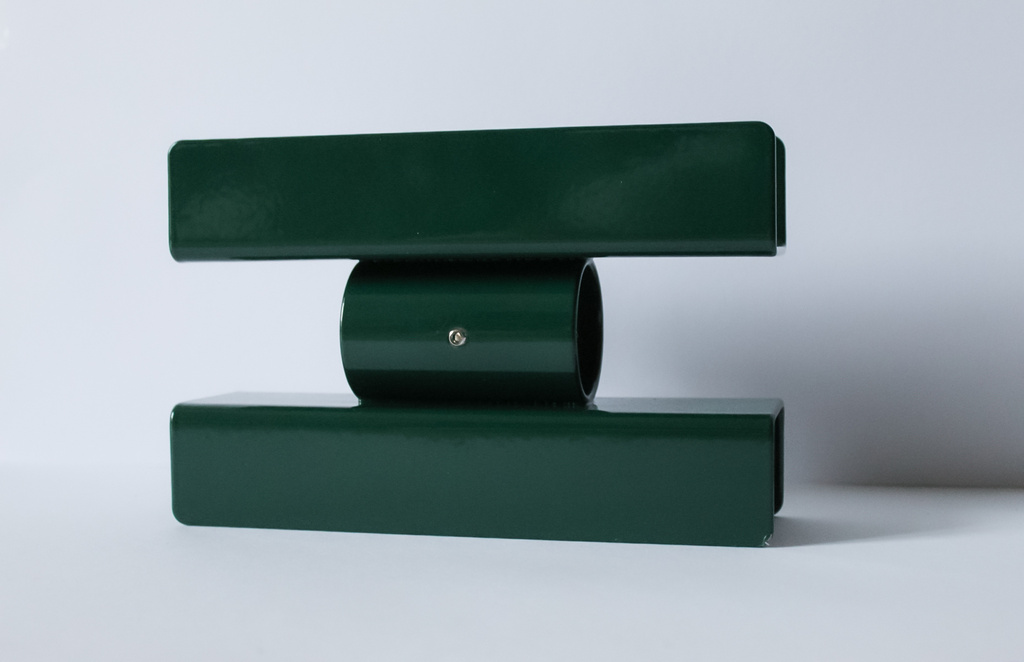 Porta targa a pavimento - bifacciale 38 - verde